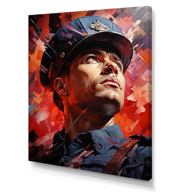 «Military Navy Soldier», reproduction d'art sur toile, Toile tendue, H 44 po x l 34 po x P 1,5 po