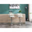 Ensemble de 2 tabourets de bar, avec repose-pieds chromé et base pivotante en velours à hauteur réglable et tabouret de bar simple chromé