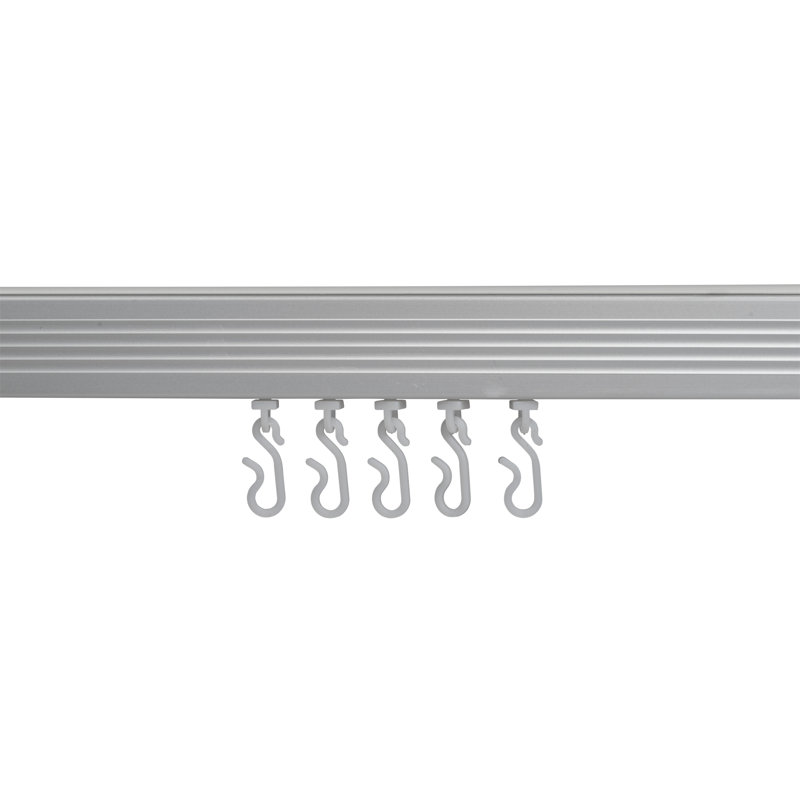 Wave 300cm Curved Shower Curtain Rod, White