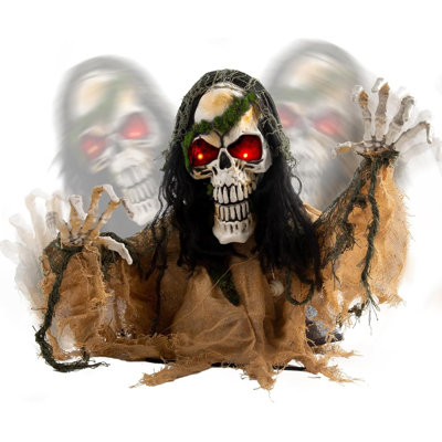 Bougies votives sans flamme d'Halloween changeant de couleur avec minuterie à distance, bougies chauffe-plat à DEL pour cadeaux de décoration d'Halloween (paquet de 6, 1,5 po x 2 po) (pile incluse)