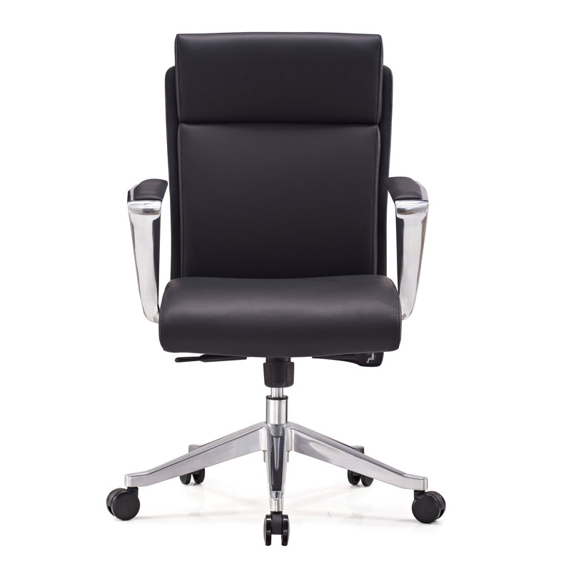 Fauteuil de conférence Volker, Similicuir noir