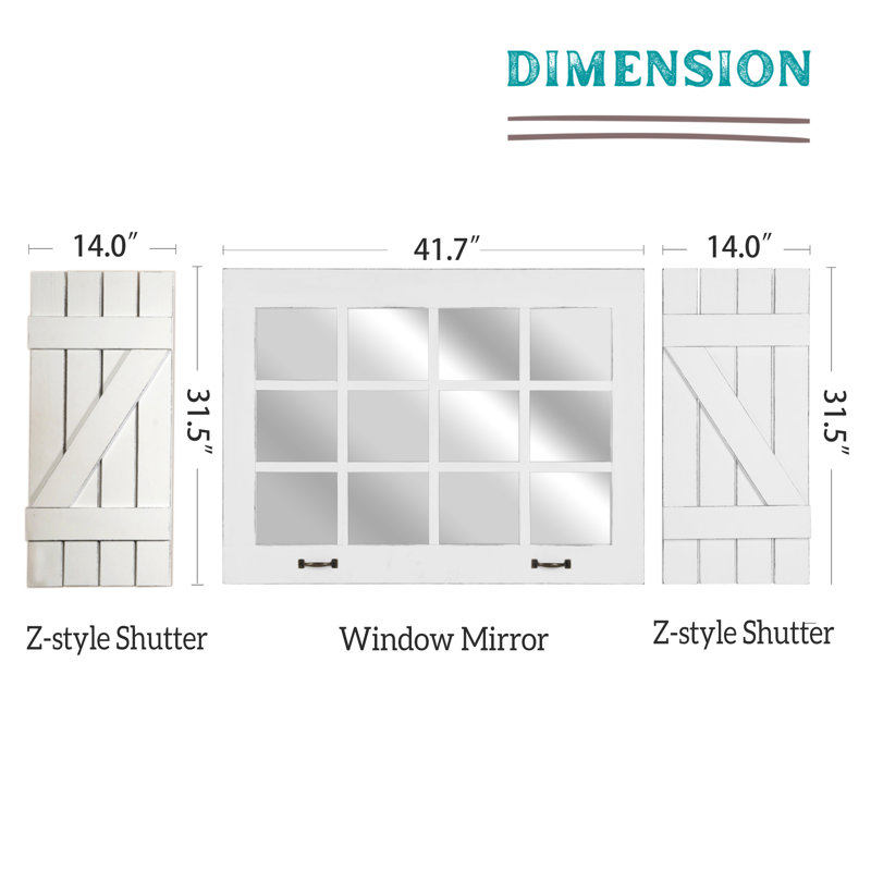Glass Window Pane Wall Mirror