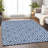Premium Machine Washable Tweedy Blue Rug-565310778