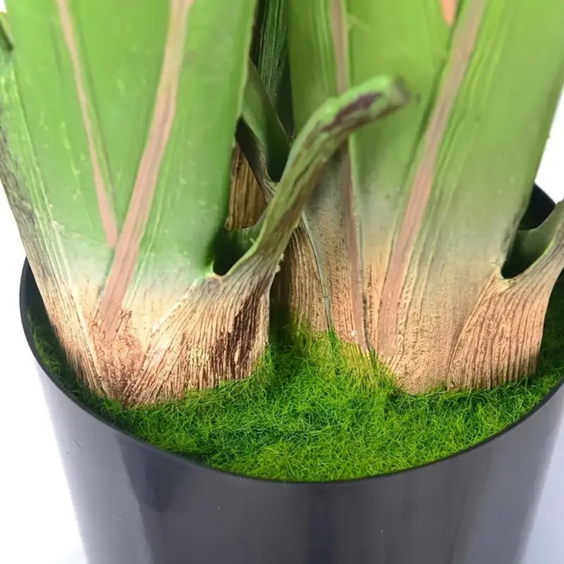 1Pc Exquisite Artificial Bird Of Paradise Plant - Realistic Leaves, Durable Pot, Adjustment-Free Branches, Lifelike Foliage, Indoor/Outdoor Decor, Easy Maintenance, No Fuss, Realistic Trunk, Versatile Decorative Piece