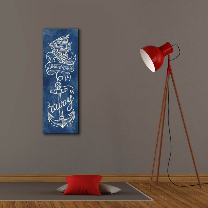 «Anchors Away» par Mary Urban, art mural sur toile, 12 po x 36 po, H 36 po x l 12 po x P 0,75 po