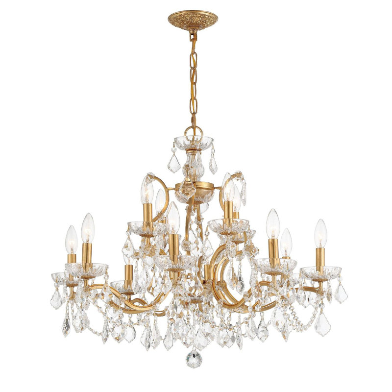 Lustre classique en cristal 12 lumières Lataysia