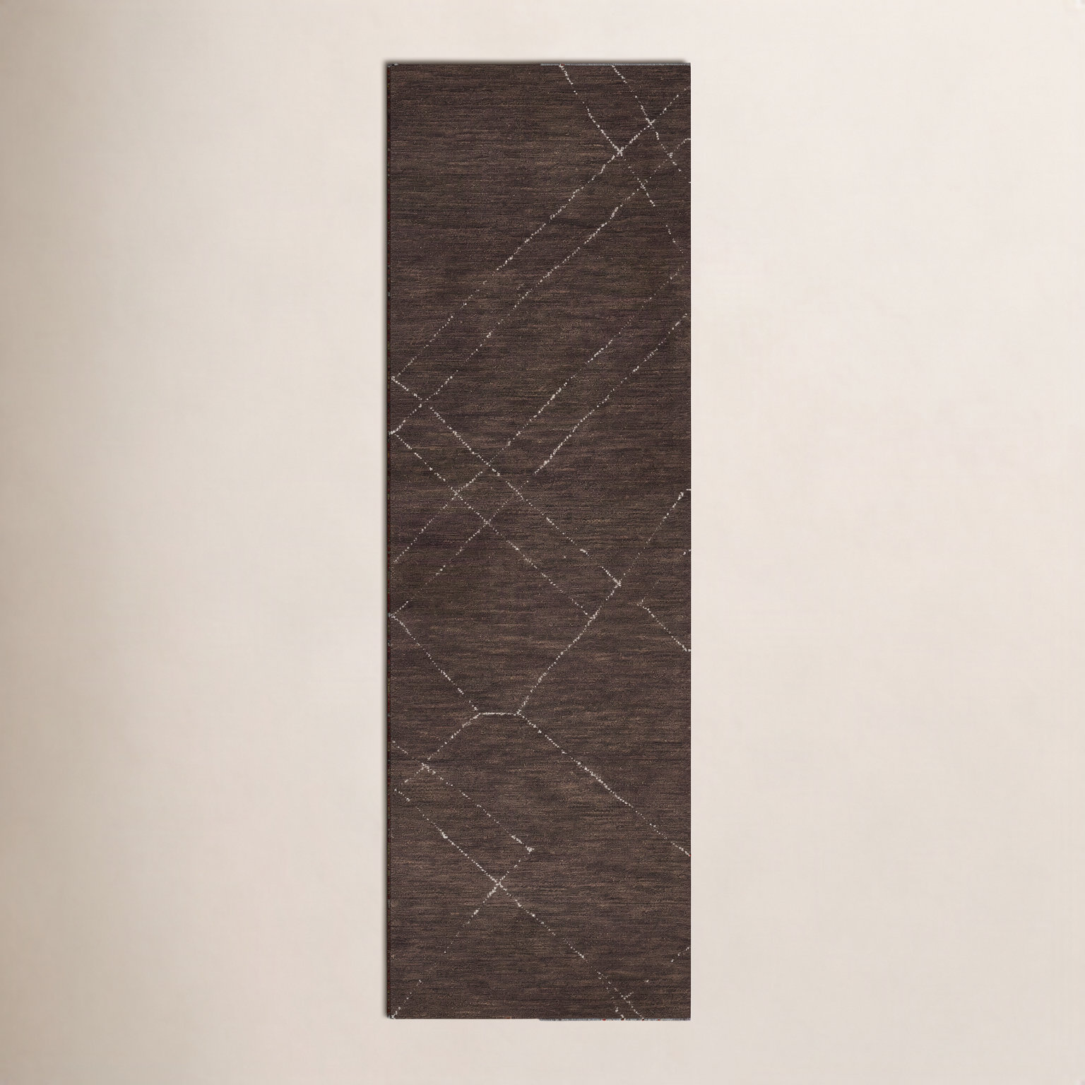 Hand-Woven Abstract Wool Rug, Runner 2'3" x 8'