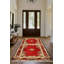 Tapis oriental rouge en polyester imprimé à la machine Susan-370102307