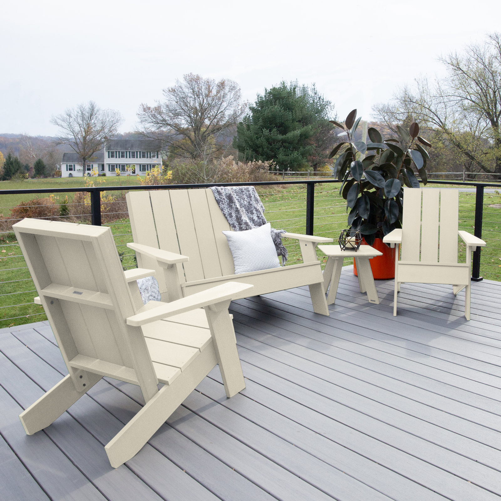 Byrnes 4 - Person Patio Conversation Set, Tan