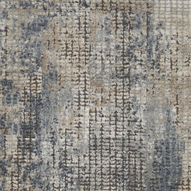 Tapis de couloir antidérapant bleu et beige 2 pi x 8 pi