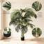Palmier artificiel doré 6 pi en pot noir-218322972