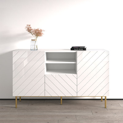 Atwater 59.1" Sideboard with High Gloss Finish