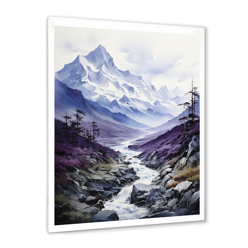Bayden Alaska Mountain Majesty - impression, H 32 po x l 16 po x P 1 po, Cadre photo blanc