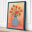 Coral Gerbera Arrangement Botanical - Wrapped Canvas-732871764-732871766