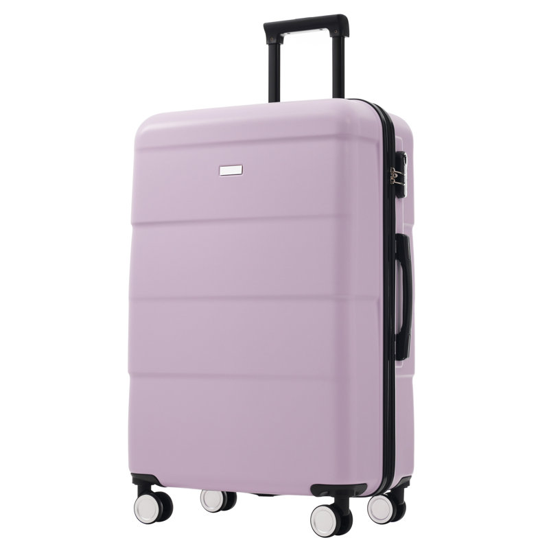 Valise à roulettes doubles 3 pièces avec poignée verrouillable Hardshell, Pink Purple