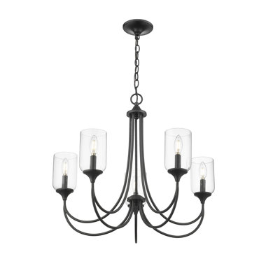 Millennium Lighting Waddingham 5 Light Chandelier with Clear Glass Shade