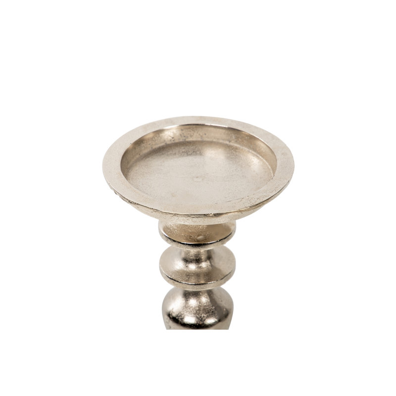 Aluminum Tabletop Candlestick, 59cm H x 15cm W x 15cm D