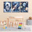 3Pcs Nursery Astronaut Wall Art Kids Space Planets Theme Canvas Painting Rocket Spaceman Wall Decor Explore Dream Galaxy Poster Prints Funny Outer Space Picture for child Bedroom Living Framed-618699554
