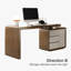 142.2Cm W Rectangle Computer Desk with Cabinet