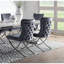 Chaises d'appoint rembourrées en velours gris 2 pièces - Structure, bouton classique profilé, pour salle à manger