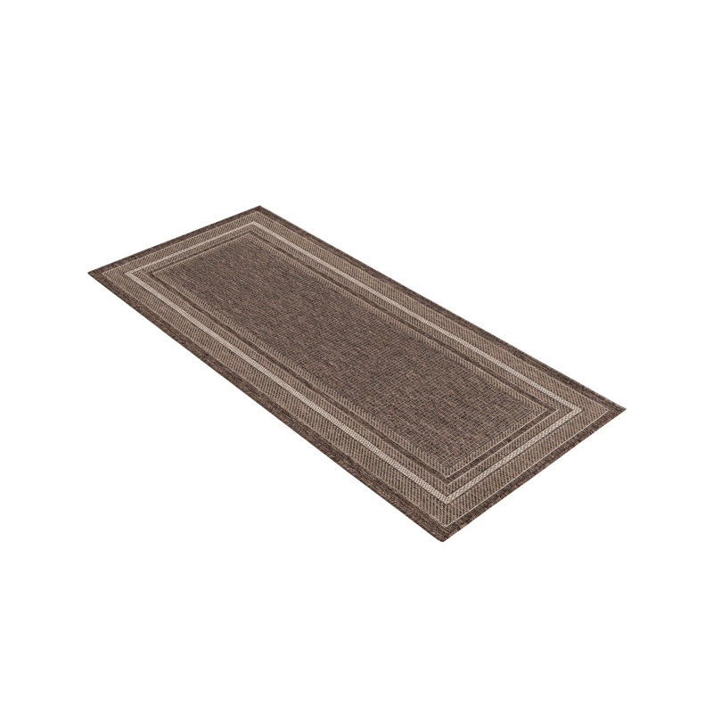Rengin Brown/Sand Indoor / Outdoor Area Rug, Runner 2'7" x 14'1"