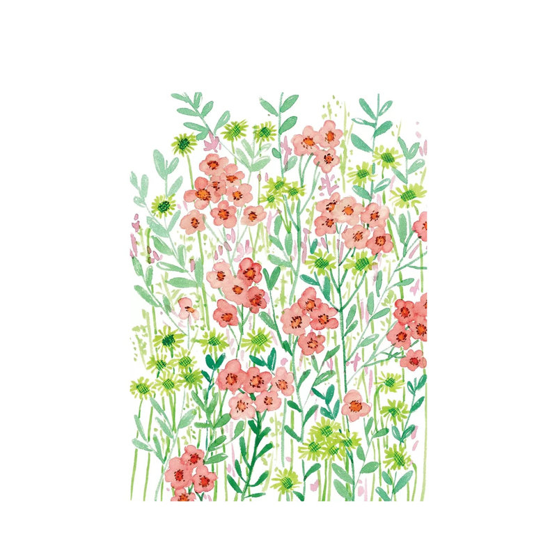 Wall Flowers I by Melissa Wang - Wrapped Canvas Painting, 101.6 cm H x 66.04 cm W