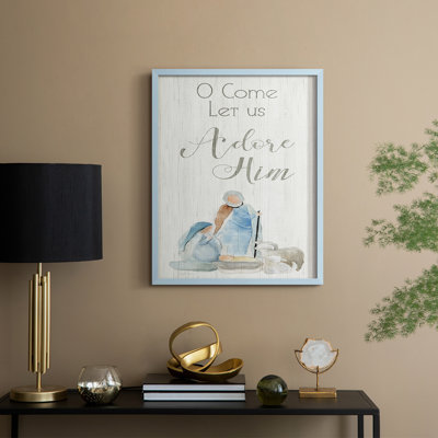 Adore Him Framed Print - Solid Wood