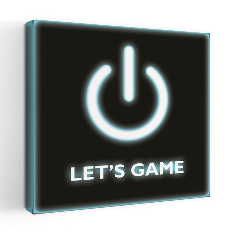 Let's Game, art contemporain abstrait, H 18 po x l 18 po