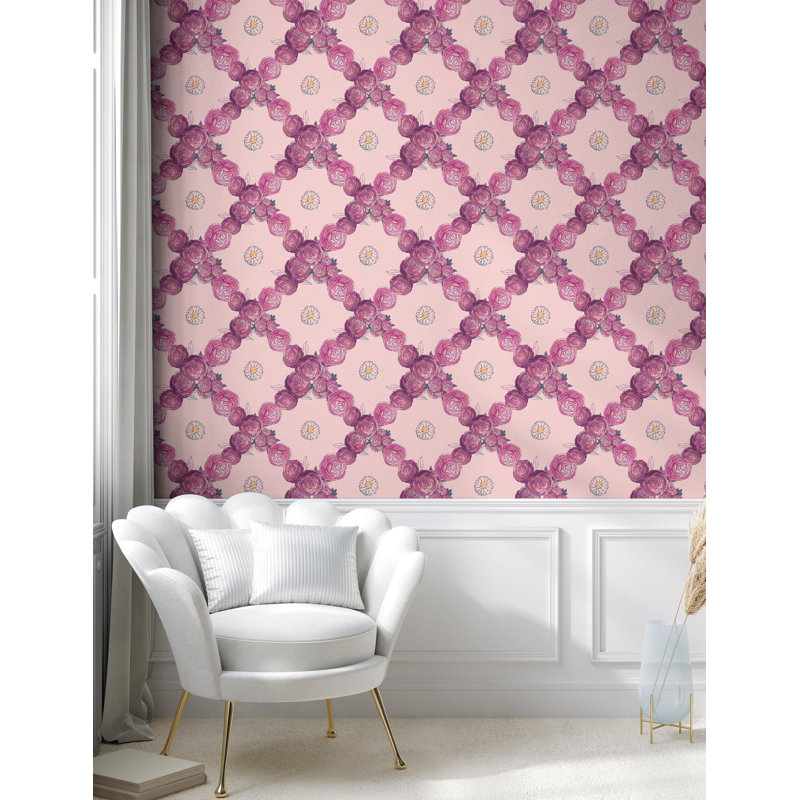 Rouleau de Cuddington, L 100 po x l 13 po, Rose fuchsia pâle