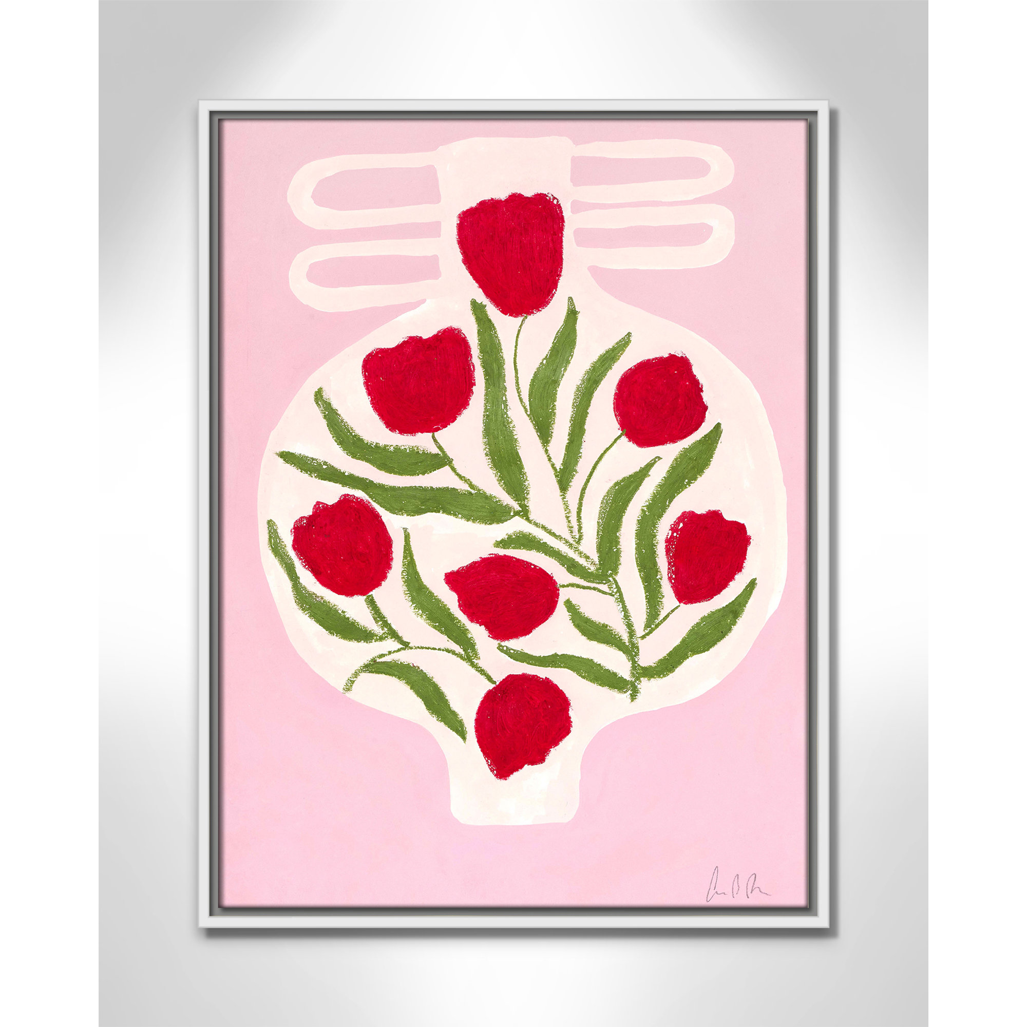 Vase No. 02 Print by Camilla Bergqvist, 25.5" H x 19.5" W, White