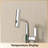 Pull Out Bathroom Basin Faucet Single Handle LED Temperature Display Faucet with Adjustable Height-107928492