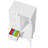 Metal Storage Vertical Filing Cabinet with Lock, Steel File Locker with 4 Drawers and 1 door for School, Living Room, Bedroom, Office (White)