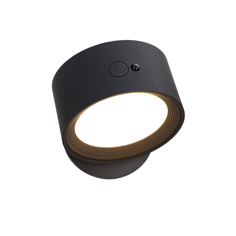 Lampe de bureau rechargeable sans fil Wiz à DEL USB-C ou lumière pivotante 2600 mAh avec CCT réglable 3000K-6500K et RVB à changement de couleur marche / arrêt à fixation variable avec télécommande et support pivotant amovible