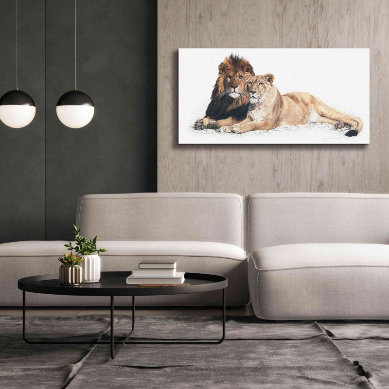Soul Mates par Jan Henderson - reproduction d'art sur toile tendue, H 30 po x l 60 po x P 1,5 po