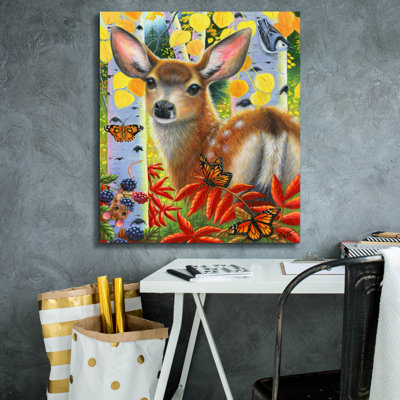 «Little Fawn's Autumn» par Bridget Voth, art mural sur toile