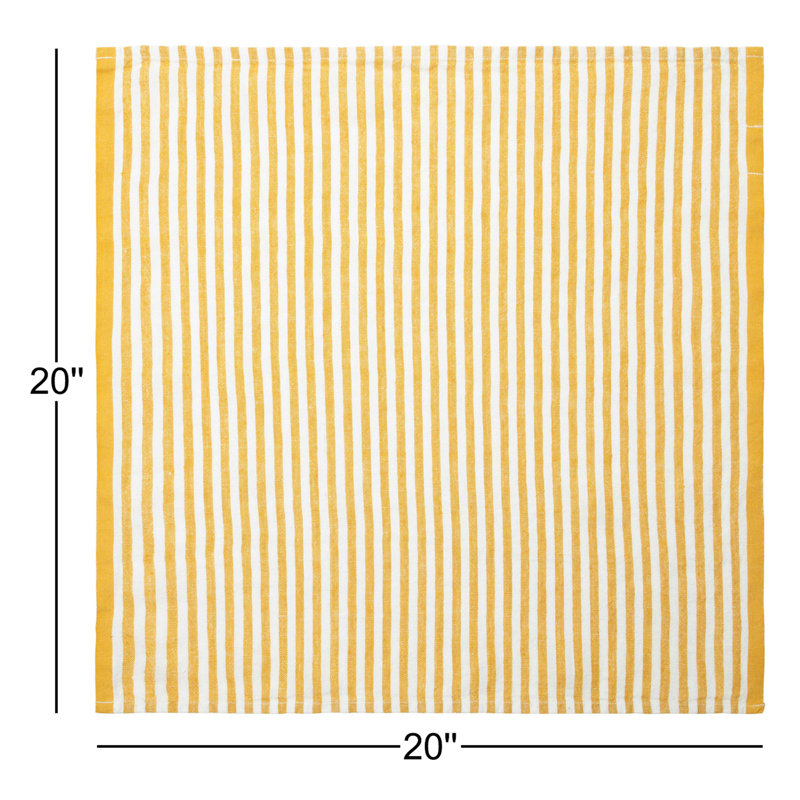 Adamsburg Linen Square Napkins, Mustard