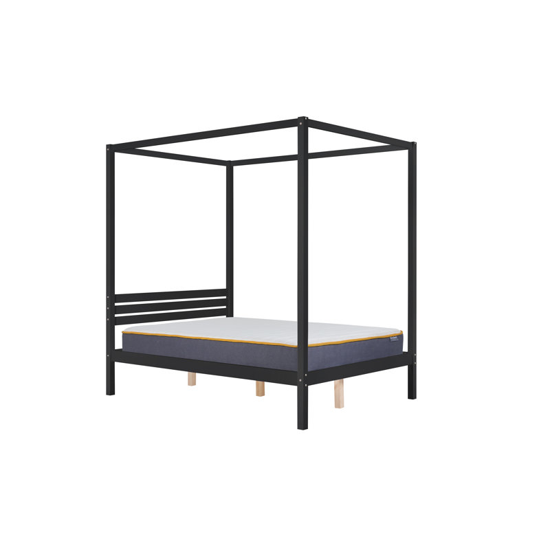 Four Poster Bed, Kingsize (5'), Black