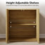 Armoire décorative 2PCS avec tablettes réglables-1903928238