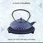 Buckingham Cast Iron Hobnail Teapot - Blue Pimple Pattern-827185645