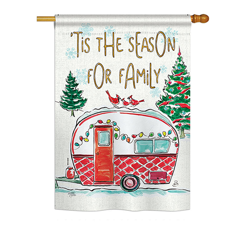 Ensemble de drapeaux en polyester 40 x 28 po Season for Family Winter Impressions