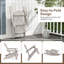 Chaise pliante Adirondack Highland Dunes avec dossier haut et accoudoirs larges en bois-2053035532