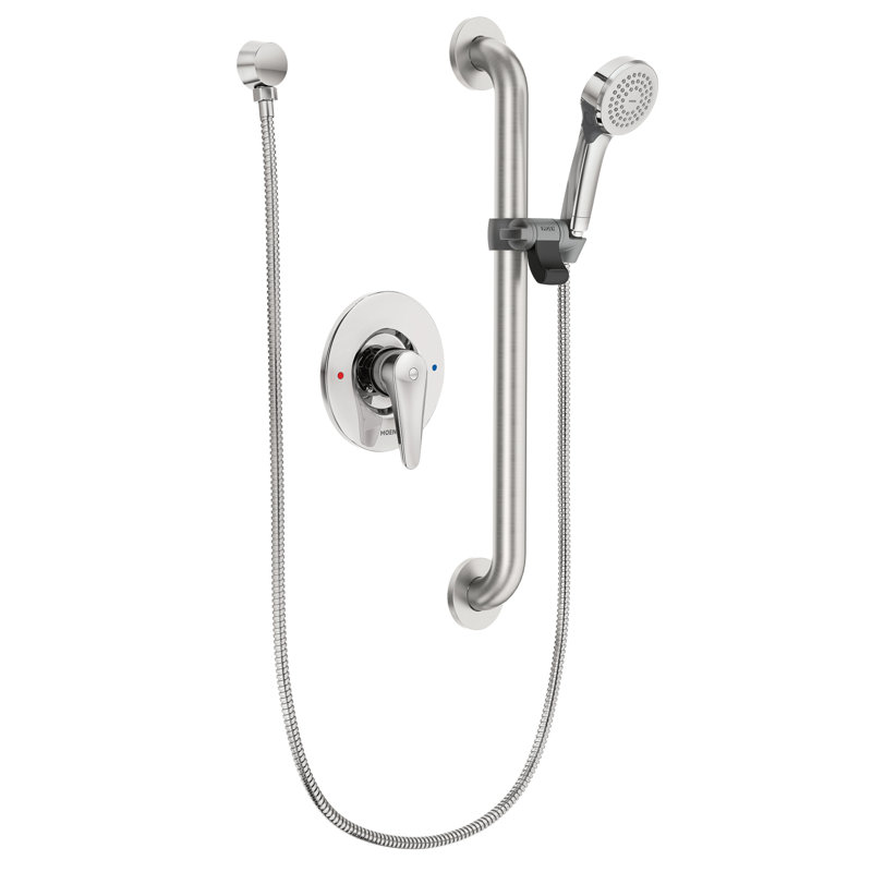 Commercial Handheld Shower Faucet with Grab Bar
