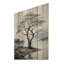 Arbre gris gris, paysage monochromes I - impression florale sur bois de pin naturel-1138127907