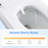 Smart Toilet With Built - In Bidet, One Piece Bidet Seat, Auto Flush, Open/Close, Heated Warm Water And Dry, Adjustable Temp, Remote Control, Sensor Open/Close Cover, Multiple Wash Modes, Night ,