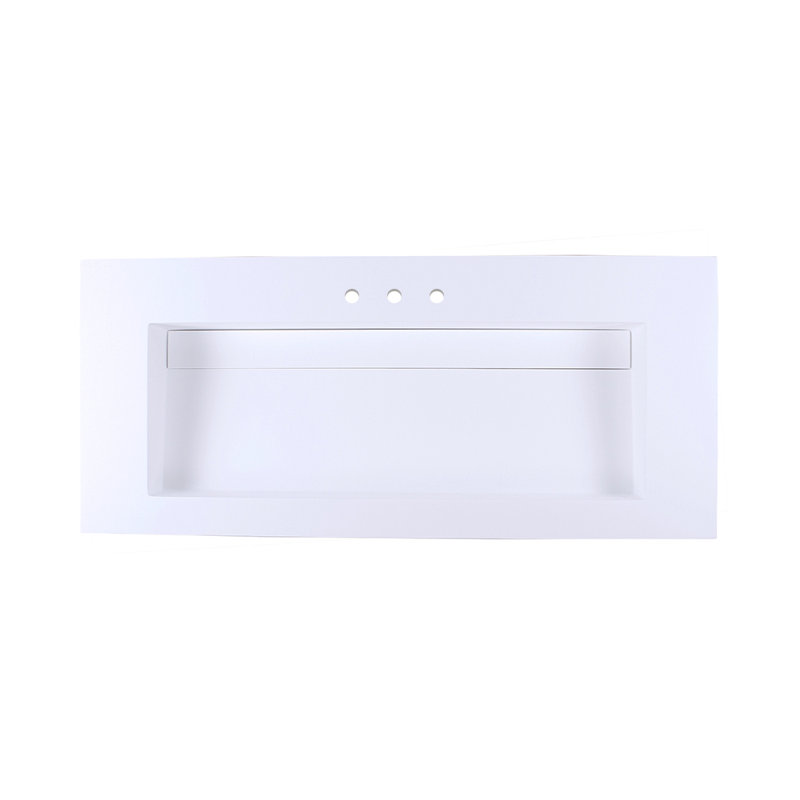 Kubista Bathroom Sink, 8" Centers, Gloss White