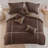 7 Piece Micro Corduroy Comforter Set Brown King
