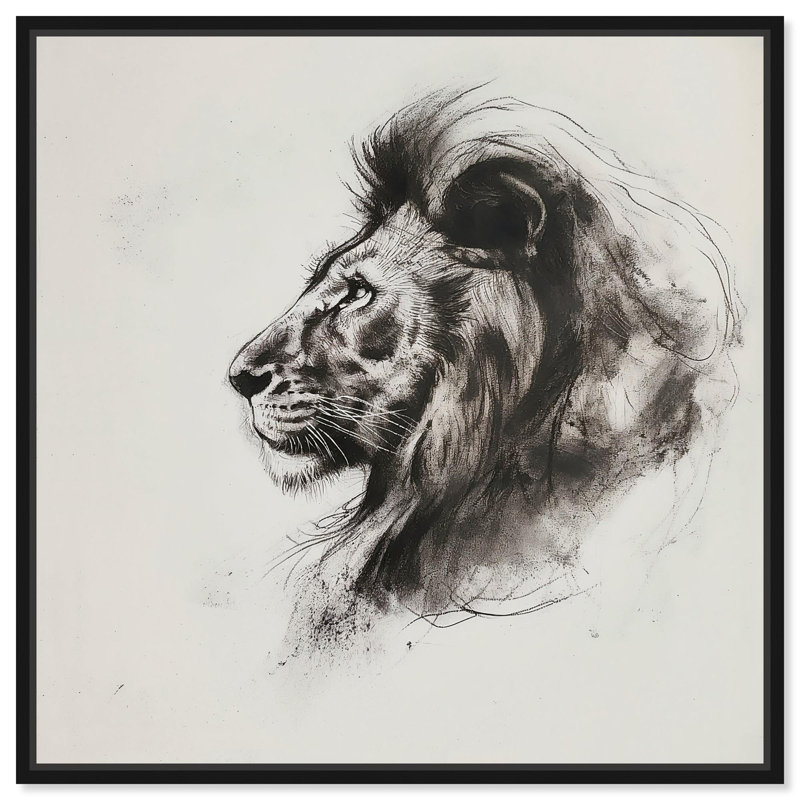 «Lifeline of a Lioness», reproduction d'art sur toile par Art Remedy, Cadre flottant noir, H 25 po x l 25 po x P 1,8 po