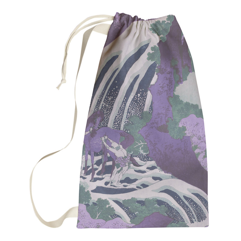 Sac à linge en cascade et cheval, Petit (H 64 po x l 20 po x P 1,5 po), Violet