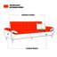 Causeuse coussin orange en cuir véritable