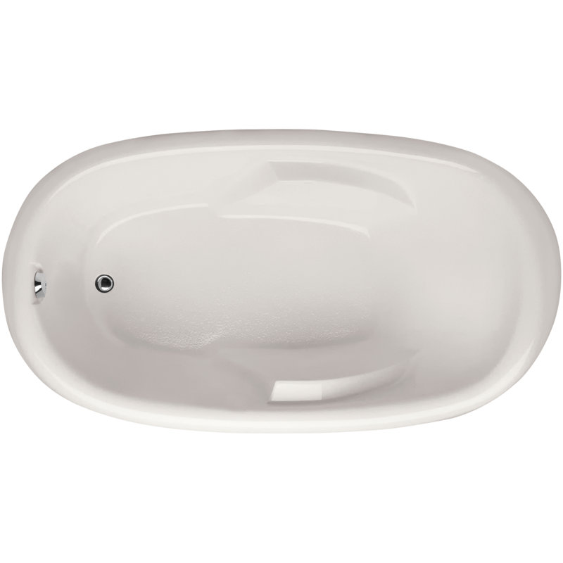 Kimberly 66'' L Soaking Bathtub, White, Polished Chrome